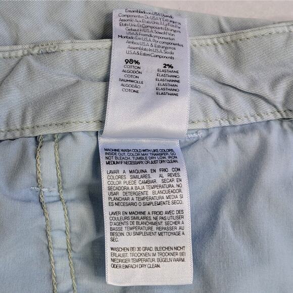 Mother Pants Shaker Prep Fray Women 31 Blue Killing Time Raw Hem Stripe Zipper - Picture 12 of 14